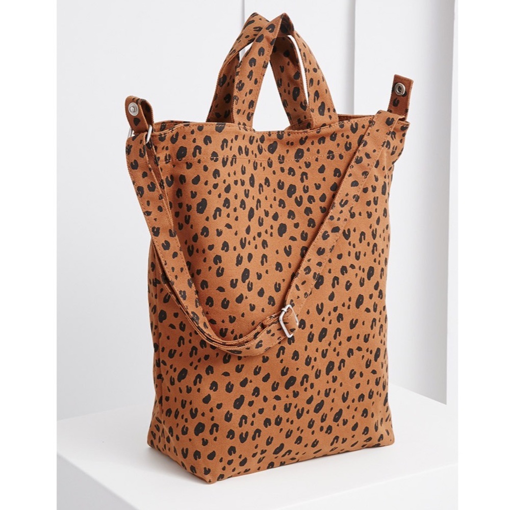 BAGGU Leopard Print Duck Bag